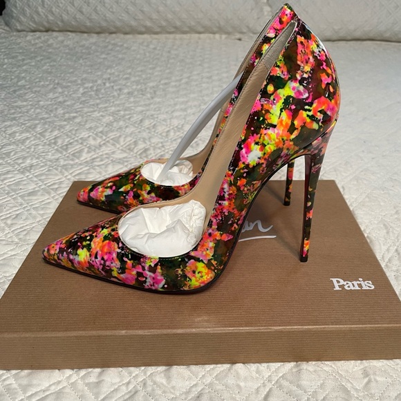 Christian Louboutin So Kate 120mm Patent Granite NIB - Picture 2 of 6